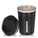 Voyage de Tasse de Café,BINSEIN Mugs de Voyage Tasse à Café Tasse de Voiture Recyclable Tasse Isotherme en Acier Inoxydable, Adaptée au Café, au thé et à l'eau (380 ML)