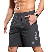 SUPIVO Men's Athletic Running Shorts Quick Dry 7" Lightweight Workout Shorts Training Sports Gym ...