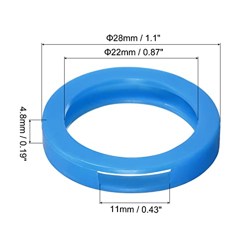 PATIKIL Key Cap Cover Rings, 20Pcs 28mm Keys Identifier Coding Tags Silicone Sleeve for Office House Apartment Blue - Image 2