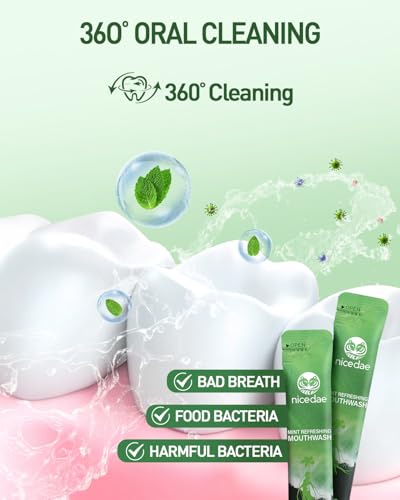 Travel Size Mouthwash Portable Packets Alcohol-Free & Fluoride-Free Fresh Mint Mouth Wash 30 Individual Wrapped Cruise Essentials3