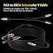 Kxable RCA Y-Adapter Splitter Cable 50 Feet, 1 RCA Male to 2 RCA Male Stereo Audio Subwoofer Cable, Bi-Directional, for Home Theater, Hi-Fi System, Amplifier, Speaker, 24K Gold Plated, OD:5.0MM
