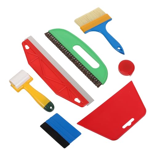 Gogogmee 7 Piezas Kit de Herramientas para Instalación de Vinilo Automotriz Espátula Ergonómica para Film de Coche Diseño Antirayaduras para Aplicación Precisa y Protección de Pintura y