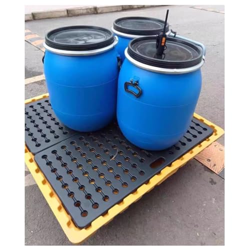 Palette empilable de rétention des déversements, Plateforme étanche avec Orifice de Drainage pour la sécurité Industrielle, Le Stockage de Produits Chimiques et la Protection de l'