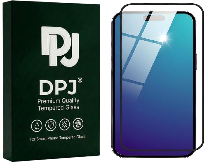 Image of DPJ Tempered Glass for iPhone 15 Pro Max (6.7 Inch) With Installation Kit | Military-Grade Gorilla Screen Protector | Edge to Edge Coverage |9H Hardness |Bubble-Free | Case Friendly | [Pack of 1]