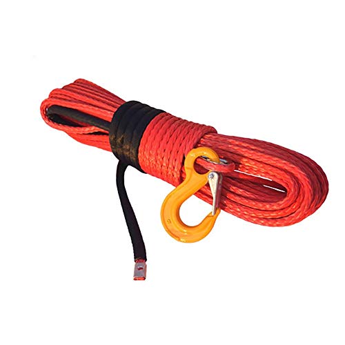 lxxiulirzeu Accesorios cabestrante 10mm * 30m Torno Naranja sintética Cuerda, 3/8 x 100...