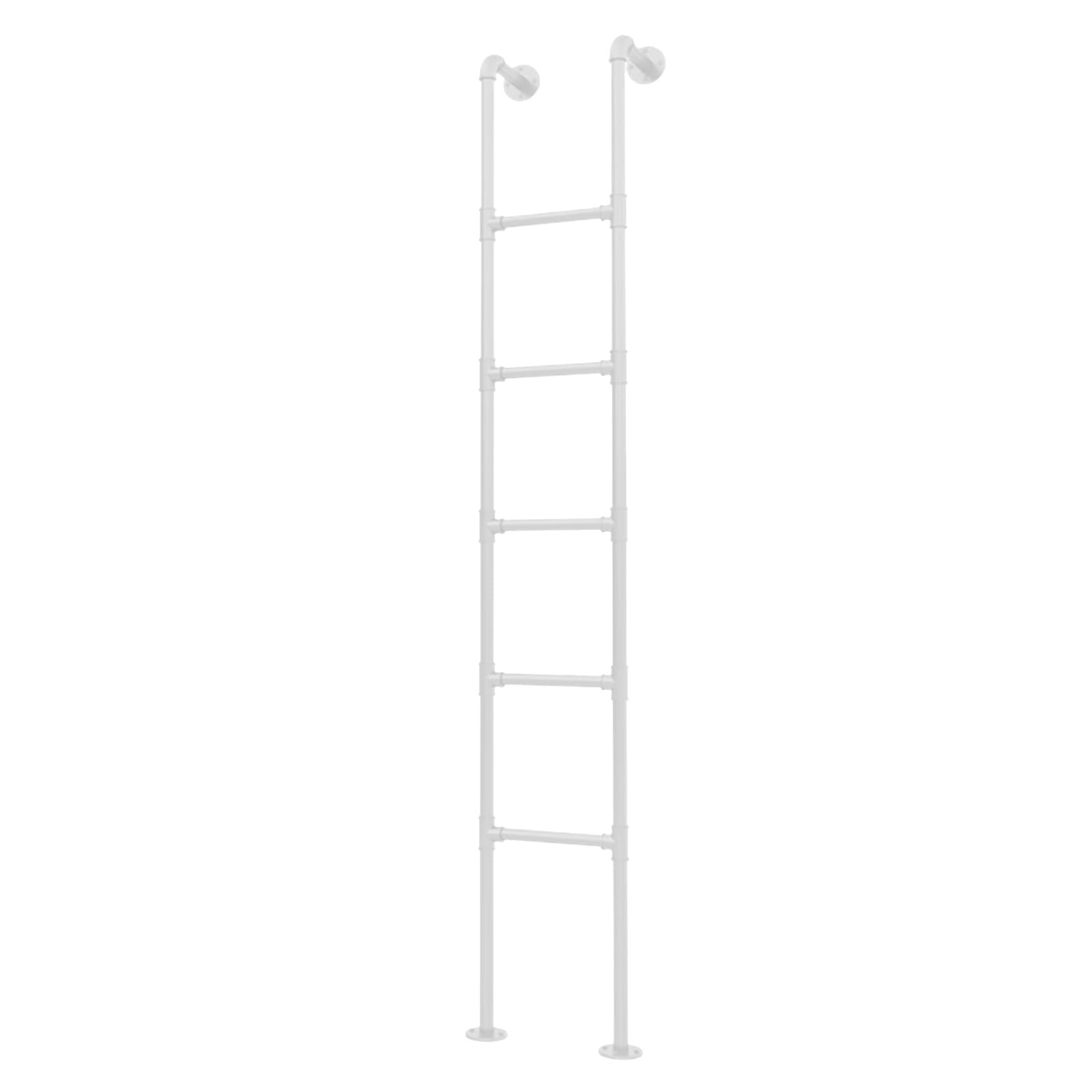 Échelle de lit superposé métal blanc 125cm design épuré haute résistance
