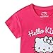 Hello Kitty Sanrio Girls Short Sleeve T-Shirt for Toddlers and Big Kids Pink