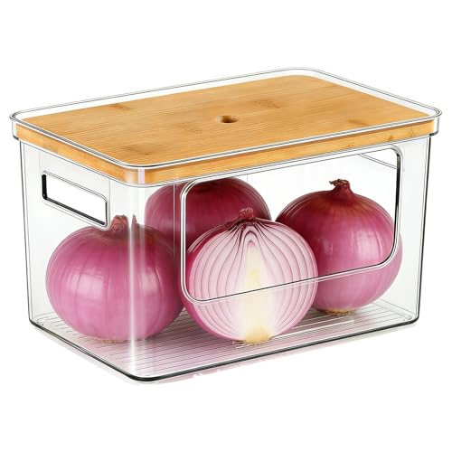 Dispensador de bolsas de basura con tapa Gran capacidad/Capacidad para rollos gigantes No requiere ensamblaje Contenedor organizador transparente El fin que necesita, cada vez para gabinetes