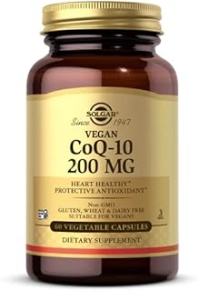 Solgar Vegetarian CoQ-10 200 mg, 60 Vegetable Capsules - Heart Healthy, Protective Antioxidant - Coenzyme Q10 (CoQ-10) Supplement - Vegan, Gluten Free, Dairy Free, Kosher - 60 Servings
