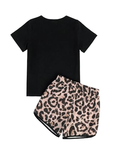 Image of Girl's 2 Piece Outfits Cute Summer T-Shirt and Graphic Shorts Clothing Sets