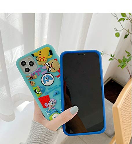 Thick Shockproof Soft Silicone Phone Case For Apple Iphone 12 Pro Max Monsters Mu 3D Cartoon Character Shockproof Cute Lovely Fun Funny Kids Girls Women #TOP4