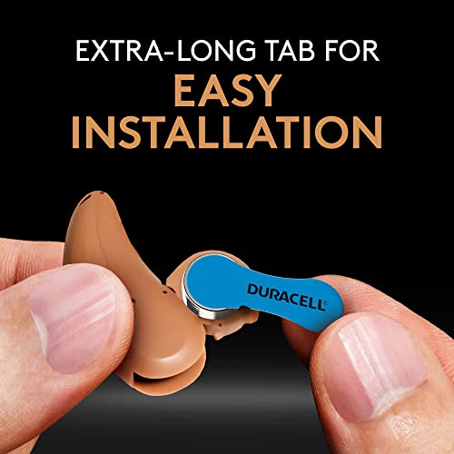 Image of Duracell Hearing Aid Batteries Blue Size 675, 6 Count Pack, 675A Size Hearing Aid Battery with Long-lasting Power, Extra-Long EasyTab Install for Hearing Aid Devices