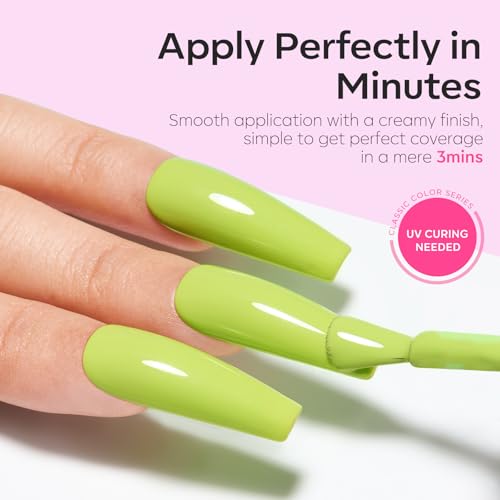 Image of Modelones Gel Nail Polish Set, 6 Colors 2026 Spring Summer Pastel Mint Purple Light Pink Gel Polish Rainbow Bright Neon Green Blue Hot Pink Nail Polish Soak Off LED Manicure Salon DIY Starter kit Gift