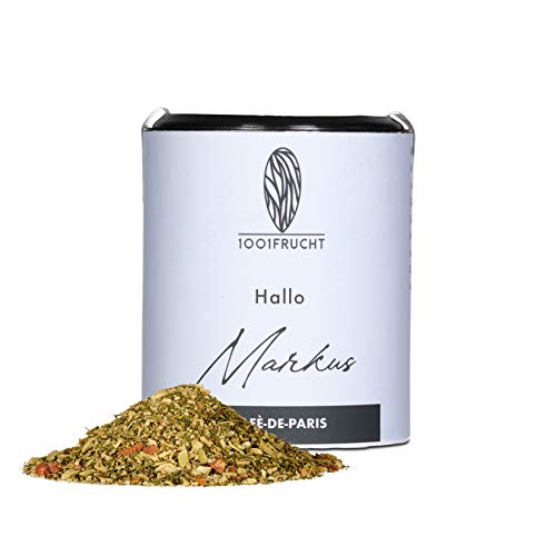 1001 Frucht Café de Paris französische Gewürzmischung „Markus“ 60 Gramm I Gewürz Cafe de Paris mit feinwürzig- harmonischem Aroma I Feinkost Gewürz für Dips, Kräuterbitter oder Saucen