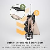 TULANO Lagos 35 Wózek dziecięcy, mały, składany, wózek podróżny z funkcją leżenia, z funkcją wózka i akcesoriami, samolot i bagaż podręczny, wózek dziecięcy do 15 kg, beżowy/czarny