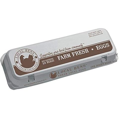 Local Hens 12-Egg No Grade/No Size Flat Top Paper Pulp Egg Carton with UPC - 125 Pack Cover