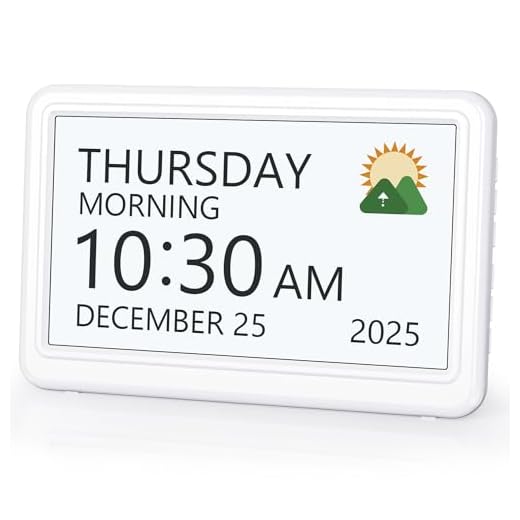 Digital Clock with Date and Week for Seniors, Alzheimer's Dementia Clock with 20 Alarms and 6 Medicine Reminders, 12 Display Modes Large Font Digital Calendar Alarm Clock for Vision Impaired(7 Inch)