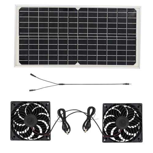 Ventilador solar potente de 16W con extractor autónomo de aire para garajes y talleres