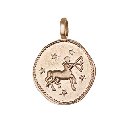 NKlaus Schütze Sternzeichen Vergoldet 18k Gold 16mm Kettenanhänger Horoskop Zodiak 1662