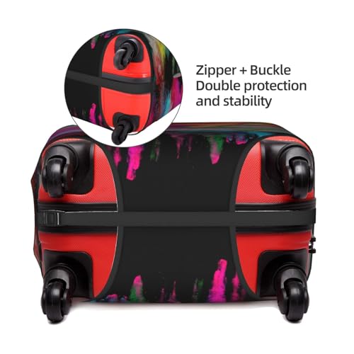 BREAUX color explosion print Luggage Protective Covers Luggage Sleeves Luggage Decorative Covers, Zip Luggage Covers3