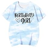 Camiseta de Manga Corta con Cuello Redondo Letras Informales de Moda para niños (Blue, 3-4 Years)