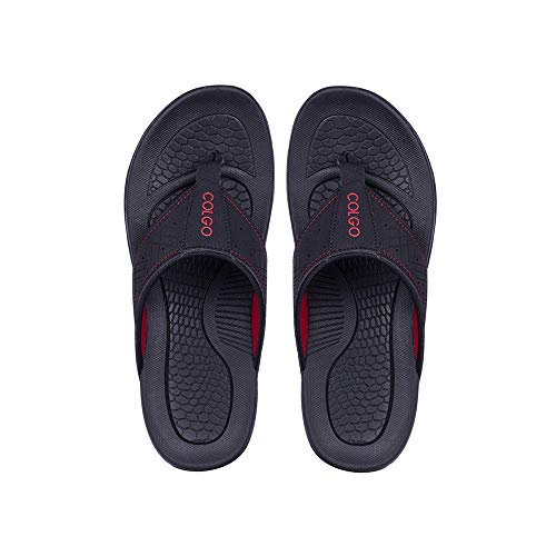 Image of Mens Flip Flops Comfort Sport Thong Sandals for Indoor Outdoor Casual Beach Flip Flops for Men with Arch Support