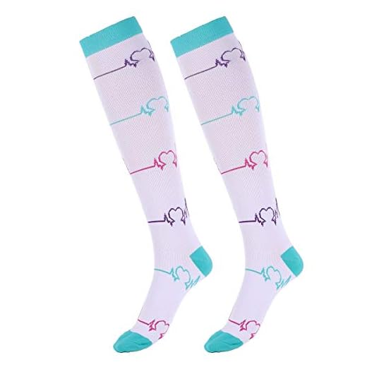 dPois Calcetines de Compresión Graduada Mujer Niña Medias Running Crossfits Ropa Traje Deportivo Enfermera Maternidad Embarazo Dolor de Espinillas Médico Viaje Deporte Blanco S/M