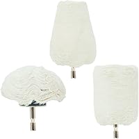 Vista 1 de Rueda de pulido de aluminio para taladro, kit de pulido de colector de borde cromado, cono de vástago hexagonal de 3 "x 1/4", seta/columna - 3