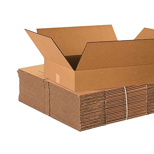 BOX USA 20x16x4 Flat Corrugated Boxes, Flat, 20L x 16W x 4H, Pack of 25 | Shipping, Packaging, Moving, Storage Box for Home or Business, Strong Wholesale Bulk Boxes