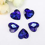 PENVEAT 20 Farben 6 Größen Glas Option Cola in Strass Accounts Peach Kristall-Herz-Entwurfs-Telefon-Abdeckung Zubehör Brautkleid Trim, Königsblau, 10pcs 14MM