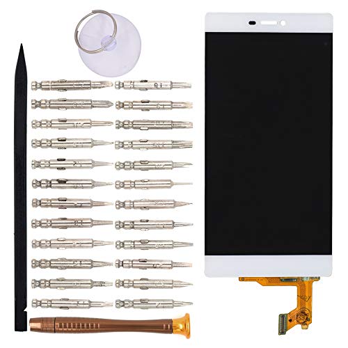 Image of LCD Screen Display with Digitizer Touch Panel Without Bezel Frame for Huawei P8 GRA-L09(White)