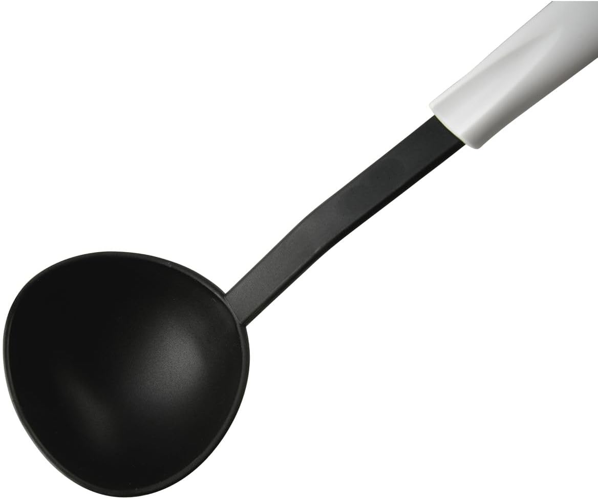 Fackelmann 40080330 Soup ladle"Arcadalina" 12 inch of PP in white/black, One size,