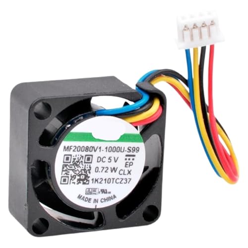 Ventilador 5V MF20080V1-1000U-S99 de mini refrigeración con 4 cables para microelectrónica