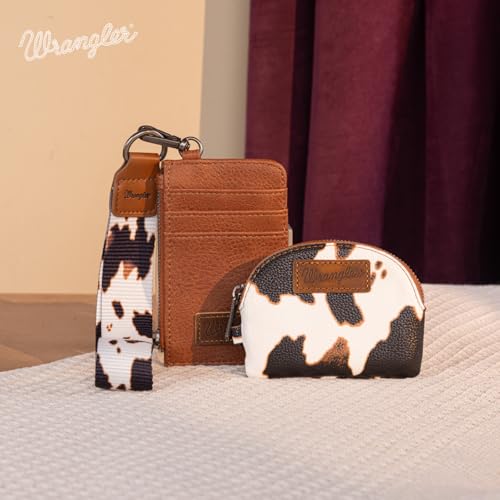 Image of Wrangler Keychain Wristlet Wallets for Women Western Dual Pouch Wristlet Credit Card Holder Wallet