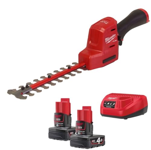 Milwaukee (Neuheit 2022) M12 FHT20 Akku-Heckenschere (mit 2X 4Ah...