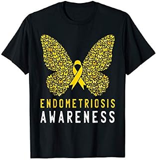 Butterfly Endometriosis Awareness Month Endo Support Ribbon T-Shirt