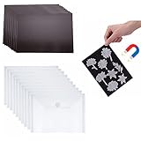 Lot de 10 17x13cm casier de rangement feuilles magnétiques feuilles de caoutchouc Utilisé pour stocker et organiser toutes vos matrices découpe en métal sur un seul côté pour le stockage des découpé