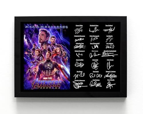Art mural Avengers Endgame encadré A5 - Impression haute définition 21x16cm