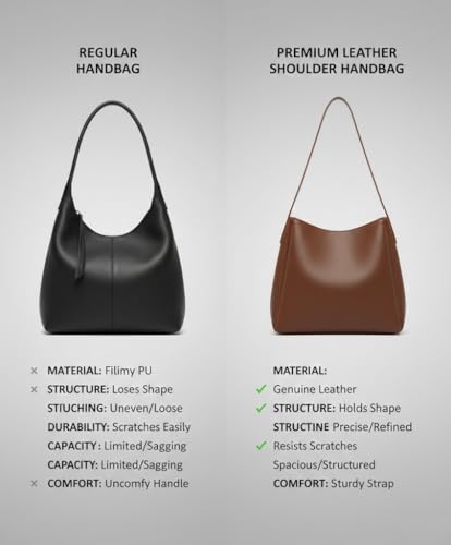 Image of PAVILONN Women Shoulder Purse Office Tote Work Handbag Structured Carry Bag with Large Capacity Travel Satchel Elegant Professional Ladies Fashion Accessory for College Shopping Everyday Use | Premium Leather Bags, Large Capacity Totes, Adjustable Strap Bag, Spacious Office Bags, Lightweight Lady Bag, Elegant Travel Bags