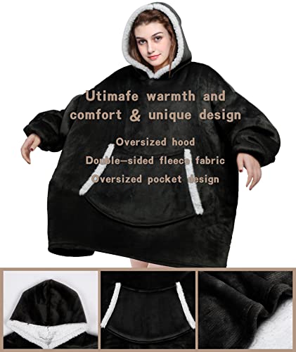 Oversized Wearable Blankets Hoodie - Sherpa Fleece Hooded Blanket For Adult As A Gift, Warm & Comfortable Blanket Sweatshirt With Giant Pocket Both Indoors And Outdoors Blanket #TOP2
