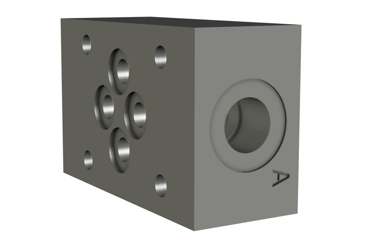 Hydraulik Ventilblock Zwischenplatte NG6 EB30314 (Ausgänge 1/4" A+B) | Hydraulik-Anschlussblock
