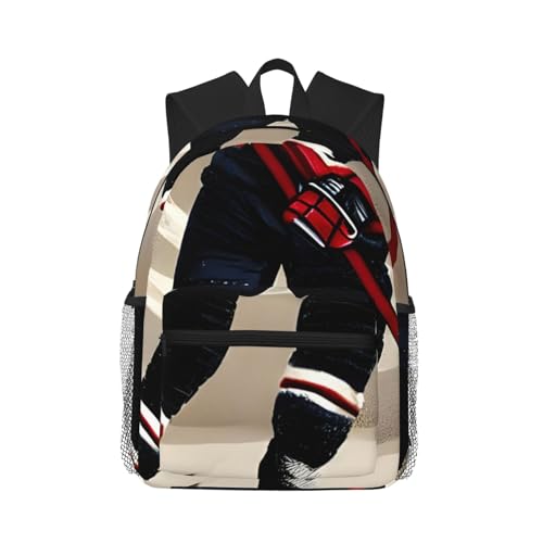 Sac à dos de voyage multifonction hockey vintage noir taille unique