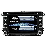 SWTNVIN Built-in DAB+ Autolink Auto Radio Stereo Navigator Fits für VW Golf Passat Polo Tiguan Touran Caddy EOS Scirocco Fabia Skoda Seat Bluetooth 5.0 DVD 7 Zoll Touch Screen GPS mit USB SWC SD