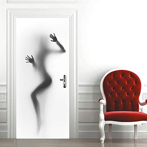 3D Door Mural Art Office Art Door Stickers for Interior Doors, Bedroom Living Room Bathroom House Decoration 30.3 x 78.7 (040#Bathroom Beauty, 30.3W x 78.7L) …