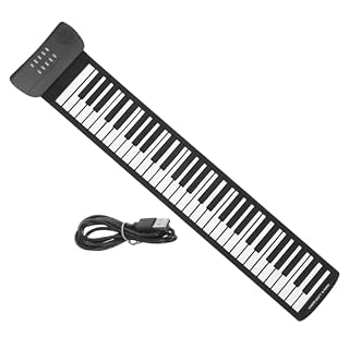 DRESSOOS 61 Rouleau De Piano Support De Clavier D’ordinateur Piano Numérique Piano à Clavier Pour Enfants Synthétiseur Piano Pour Enfants Support De Clavier Pour Bureau Gel De Silice Black - Les Beatles, Paul McCartney, John Lennon, RIngo Starr, George Harrison