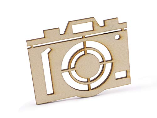 Summer-Ray 20Pcs Laser Cut Wooden Travel Theme Cutout Scrapbooking Embellishment Diy Craft 5 Designs #TOP4