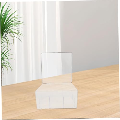 Boîte en acrylique transparent Housoutil avec couvercle et compartiments - 8