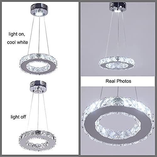 Plafonnier réglable cristal et lumières suspendues acier inoxydable - 2