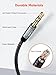 CableCreation 3.5mm Aux Cable (3FT/1M), 3.5mm Audio Cable, Braided Hi-Fi Sound 1/8 Auxiliary Aux Cord for Car Stereo, Headphones,Speaker, Laptops, Phone, iPad(with Aux Port), Grey