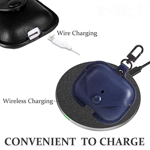 Image of Like Star AirPod Pro /Pro2 Camouflage Leather case Cover Shockproof with Loss Prevention Clip for Apple Air-Pods Pro /Pro2 Wireless Charging Case (Army Blue)
